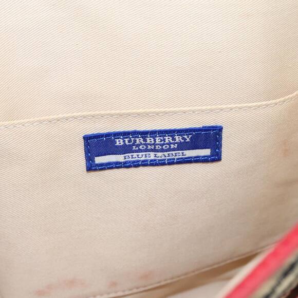 Burberry Nova Check Blue Label Hand Bag Canvas Beige - Picture 14 of 16